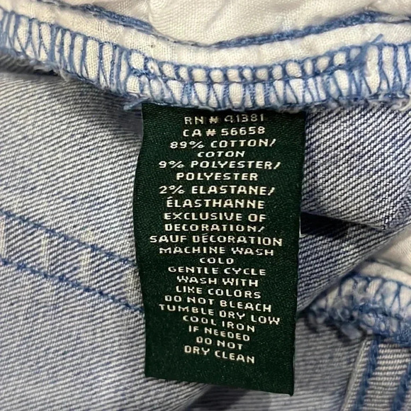 Lauren Ralph Lauren Womens Embroidered Straight Crop Jeans - Picture 10 of 10